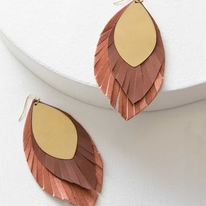 Noonday Collection Feather Earrings